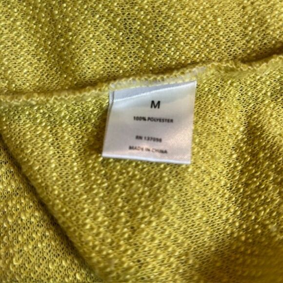 Aruba Blue Hooded Top Drawstrings Pockets Chartreuse Green Yellow Poncho Medium - Picture 8 of 13